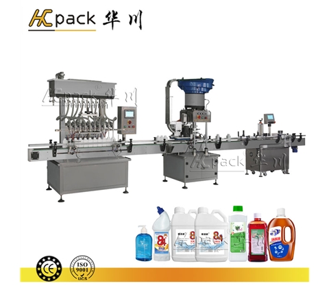 消毒水、洗手液、化肥等液體包裝生產(chǎn)線